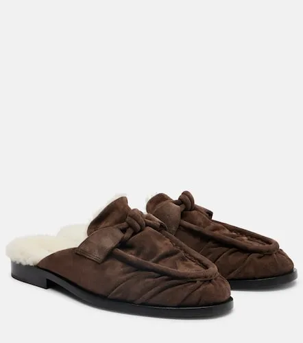 Astaire shearling-lined suede mules - Bottega Veneta - Modalova
