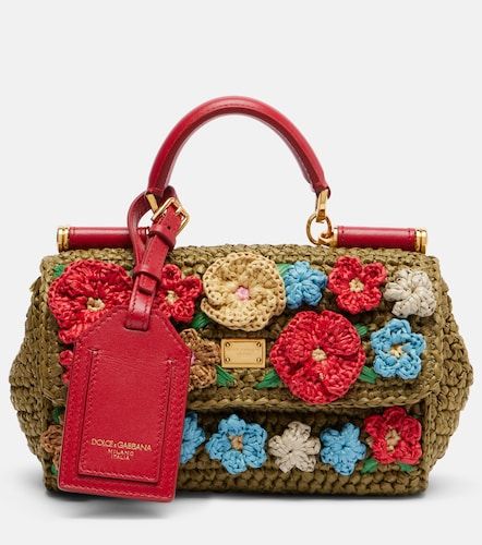 My Sicily Mini raffia-effect top-handle bag - Dolce&Gabbana - Modalova