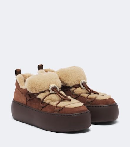 Sneakers Viv' Up aus Veloursleder mit Shearling - Roger Vivier - Modalova