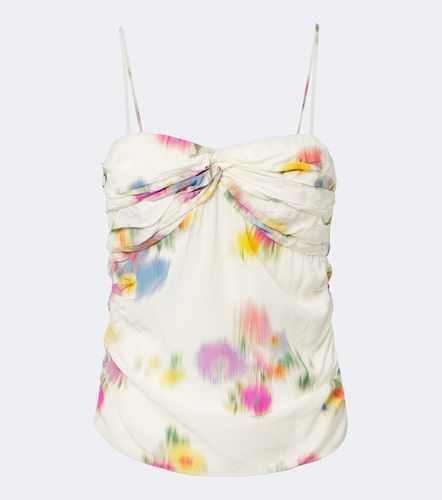 Floral gathered satin top - Marant Etoile - Modalova