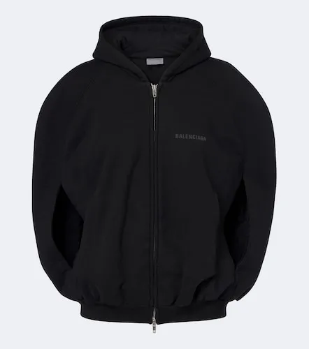 Felpa in cotone con cappuccio e zip - Balenciaga - Modalova