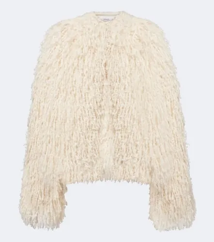 Mohair, cashmere, silk, and wool jacket - Fendi - Modalova