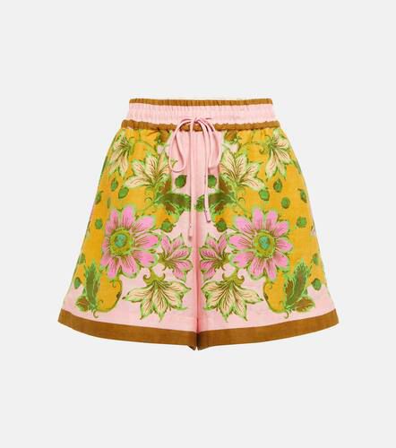 Alémais Shorts Winnie in lino a fiori - Alemais - Modalova