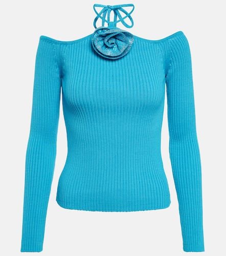 Embellished ribbed-knit top - Giuseppe di Morabito - Modalova