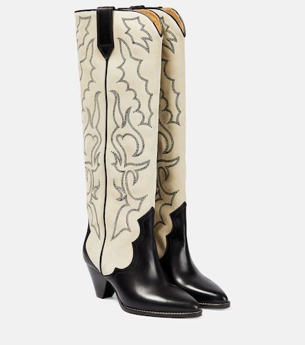 Botas cowboy Leila de piel y ante - Isabel Marant - Modalova