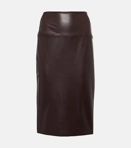 Faux leather pencil skirt - Norma Kamali - Modalova