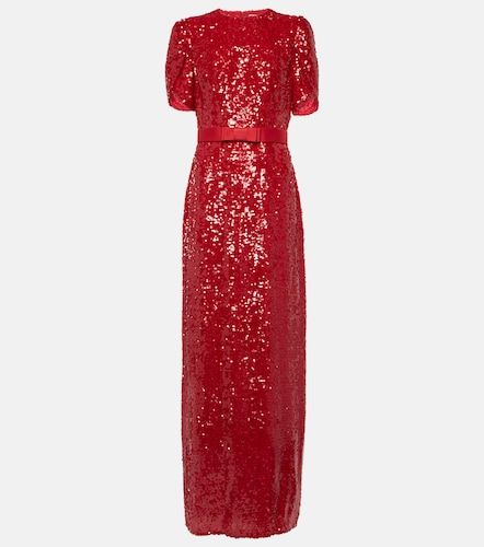 Abito lungo con paillettes e fiocco - Erdem - Modalova