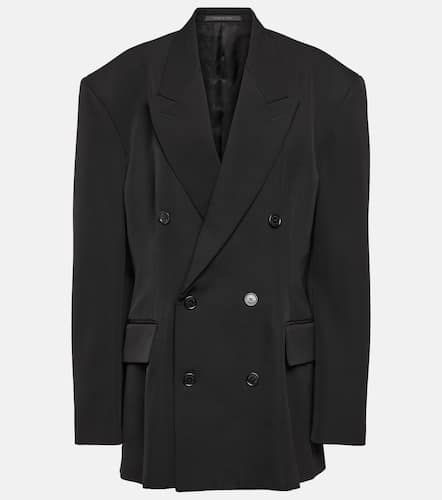 Cinched double-breasted wool blazer - Balenciaga - Modalova