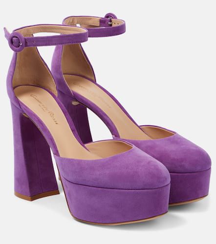 Vernice platform suede pumps - Gianvito Rossi - Modalova