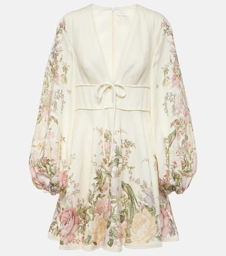 Waverly floral linen minidress - Zimmermann - Modalova