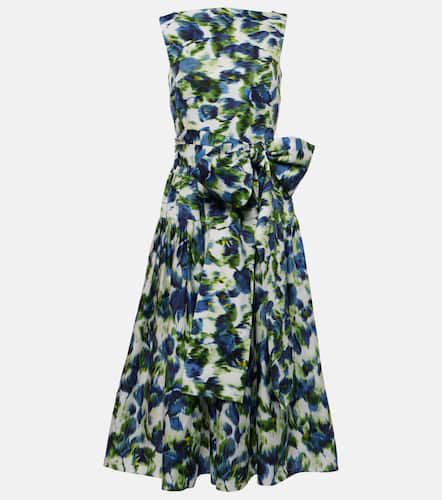 Floral bow-detail cotton midi dress - Erdem - Modalova
