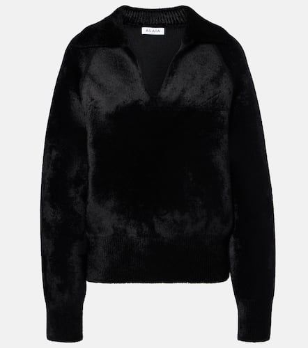 AlaÃ¯a Wool-blend polo sweater - Alaia - Modalova