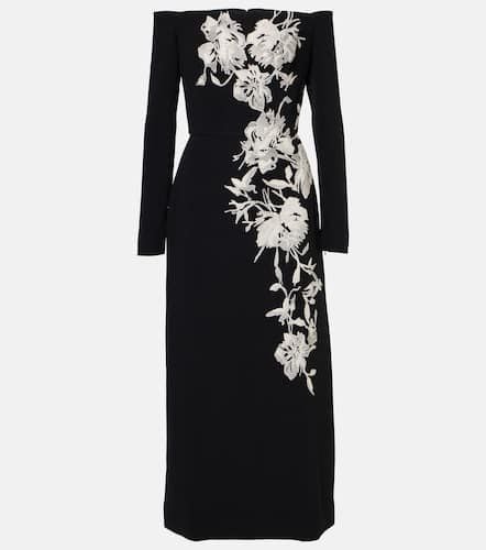 Embroidered off-shoulder midi dress - Elie Saab - Modalova