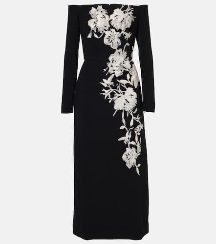 Vestido midi sin tirantes con bordado - Elie Saab - Modalova