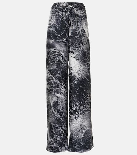 Printed silk wide-leg pants - Alexander McQueen - Modalova