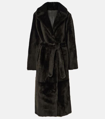 Reversible belted shearling coat - Yves Salomon - Modalova