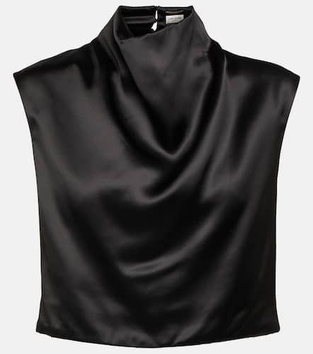 Saint Laurent Crop top de satén - Saint Laurent - Modalova