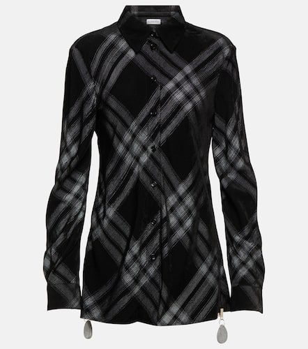 Check velvet shirt - Burberry - Modalova