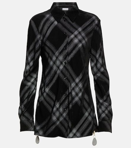 Camicia Check in velluto - Burberry - Modalova