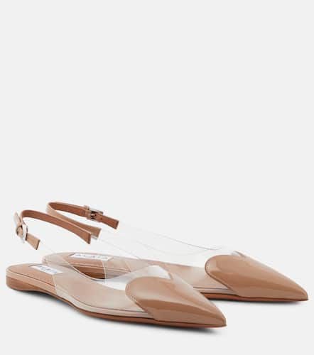 AlaÃ¯a Le CÅur patent leather and PU slingback flats - Alaia - Modalova