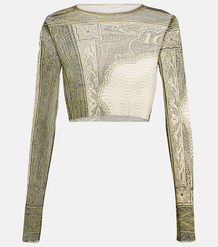 Crop top Cartouche de malla estampado - Jean Paul Gaultier - Modalova