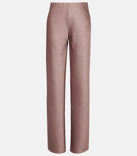 High-rise satin straight pants - Vince - Modalova