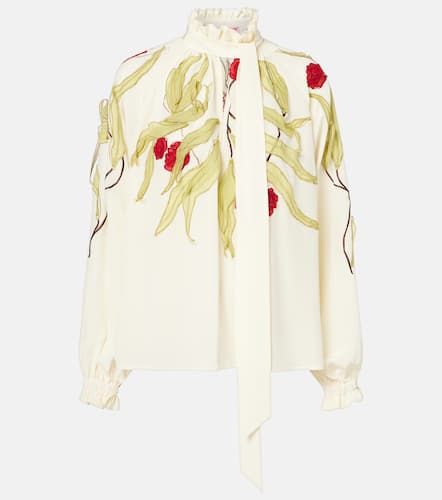 Cerere embroidered silk blouse - La DoubleJ - Modalova