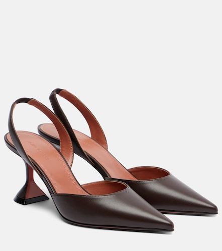 Holli 70 leather slingback pumps - Amina Muaddi - Modalova