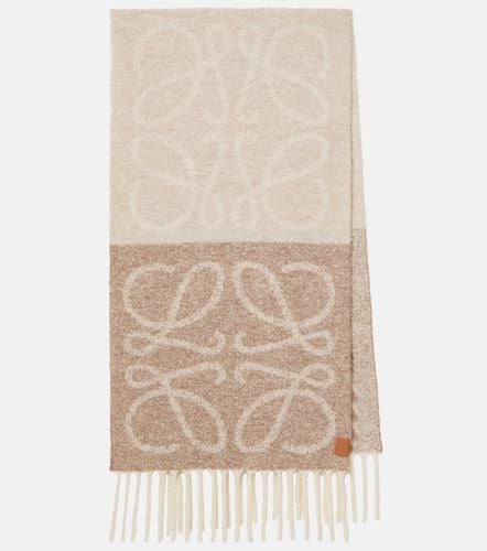 Anagram alpaca and wool-blend scarf - Loewe - Modalova