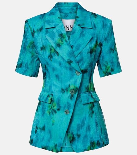 Ganni Blazer de organza estampado - Ganni - Modalova
