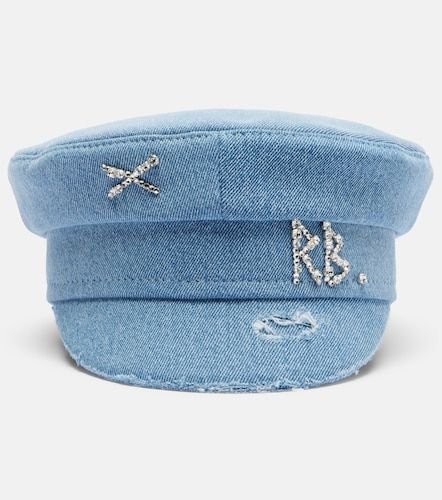 Verzierte Schiebermütze aus Denim - Ruslan Baginskiy - Modalova