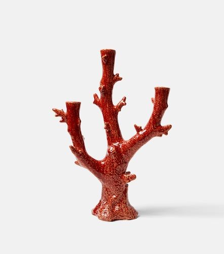 Candelabro Coral de loza - Bordallo Pinheiro - Modalova