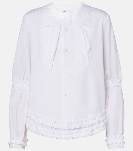 Camisa de popelín de algodón con lazo - Noir Kei Ninomiya - Modalova