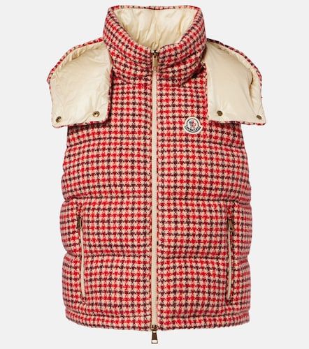 Niverolle checked wool-blend down vest - Moncler - Modalova