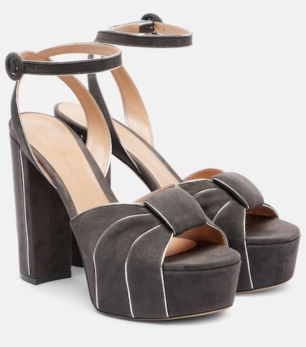 Suede platform sandals - Gianvito Rossi - Modalova