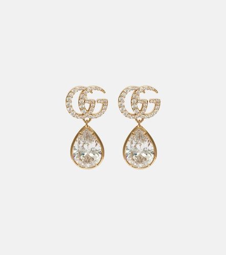 Orecchini pendenti GG Marmont con cristalli - Gucci - Modalova