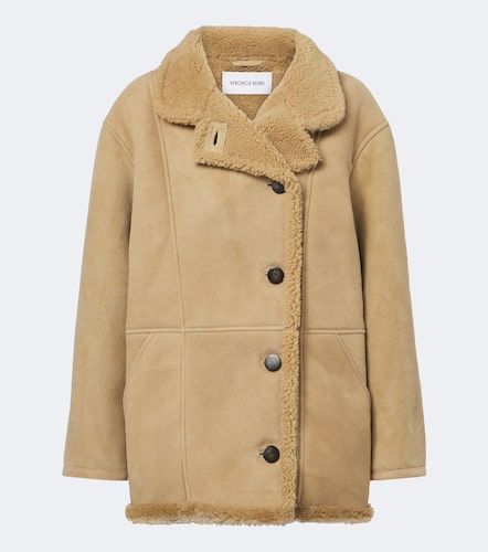 Lavington shearling-lined suede coat - Veronica Beard - Modalova