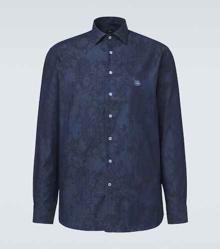 Camicia di jeans con stampa paisley - Etro - Modalova