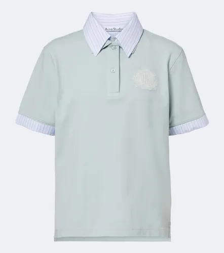 Layered cotton-blend pique polo shirt - Acne Studios - Modalova