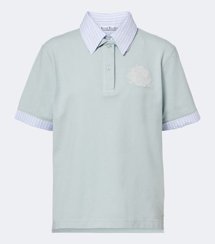 Polo de piqué en mezcla de algodón a capas - Acne Studios - Modalova