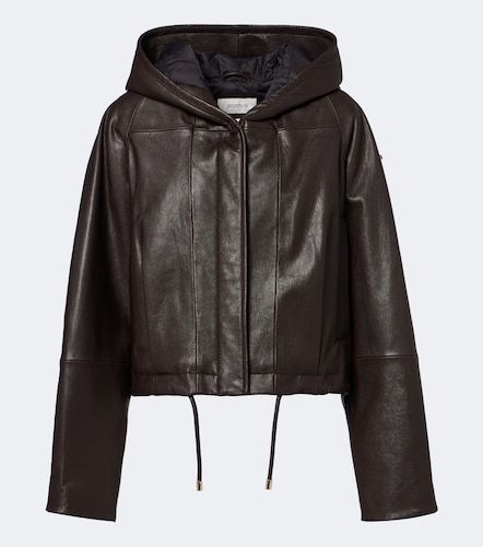 Sportmax Hooded leather jacket - Sportmax - Modalova