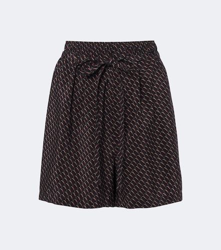 Cassandre printed silk shorts - Saint Laurent - Modalova