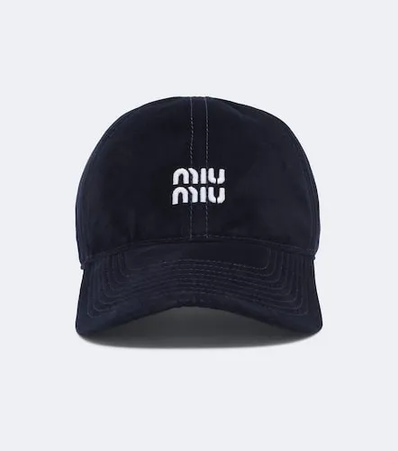 Miu Miu Logo velvet baseball cap - Miu Miu - Modalova