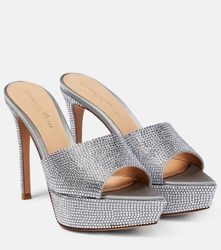 Crystal-embellished platform sandals - Gianvito Rossi - Modalova