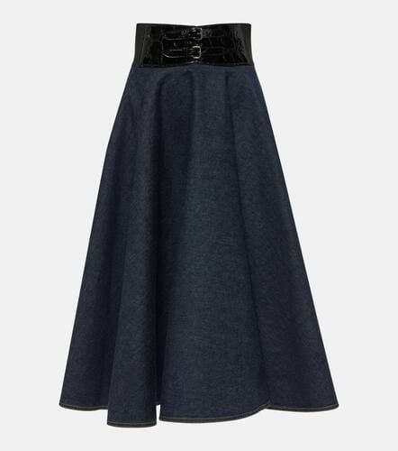 AlaÃ¯a Denim midi skirt - Alaia - Modalova