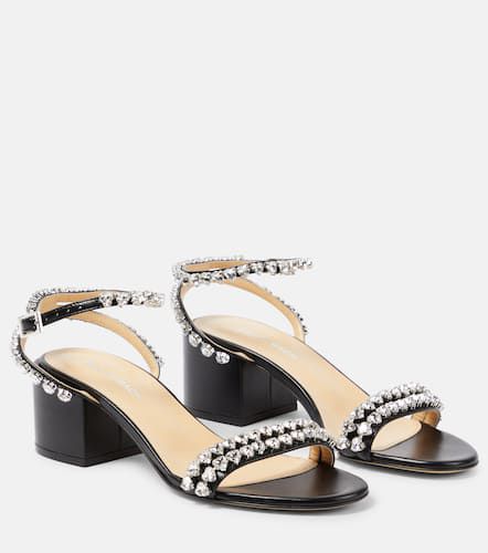 Audrey 55 crystal-embellished leather sandals - Mach & Mach - Modalova