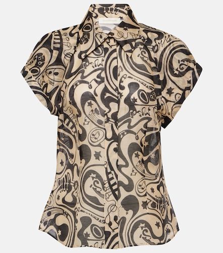 Blusa Matchmaker in lino e seta con stampa - Zimmermann - Modalova