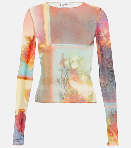 Bedrucktes Longsleeve Flowers aus Mesh - Jean Paul Gaultier - Modalova