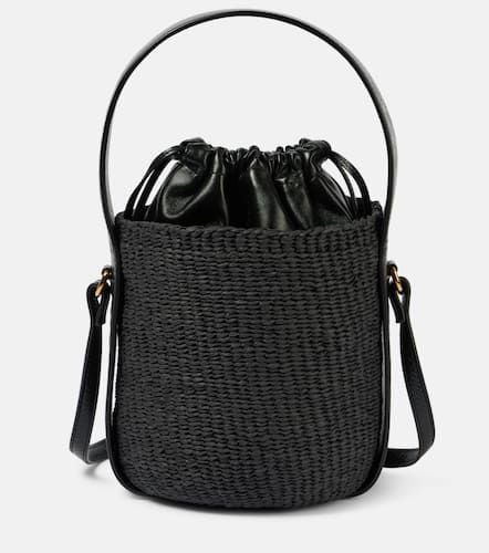 ChloÃ© Mifuko Small leather-trimmed paper bucket bag - Chloe - Modalova