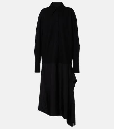 Asymmetric wool-trimmed shirt dress - Jil Sander - Modalova